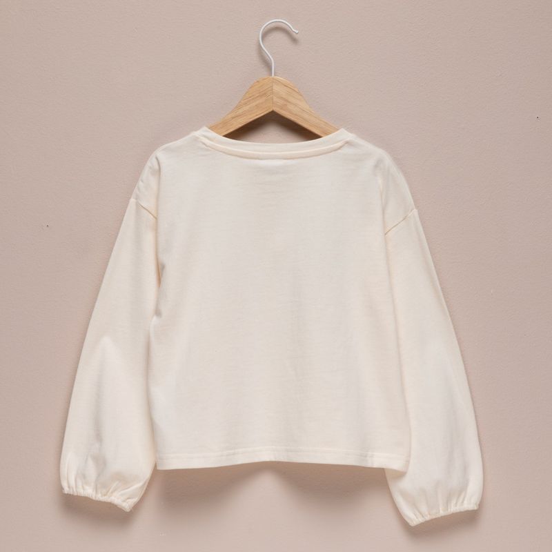 YAMP - Camiseta Niña  Bordado   Manga larga Algodón Yamp
