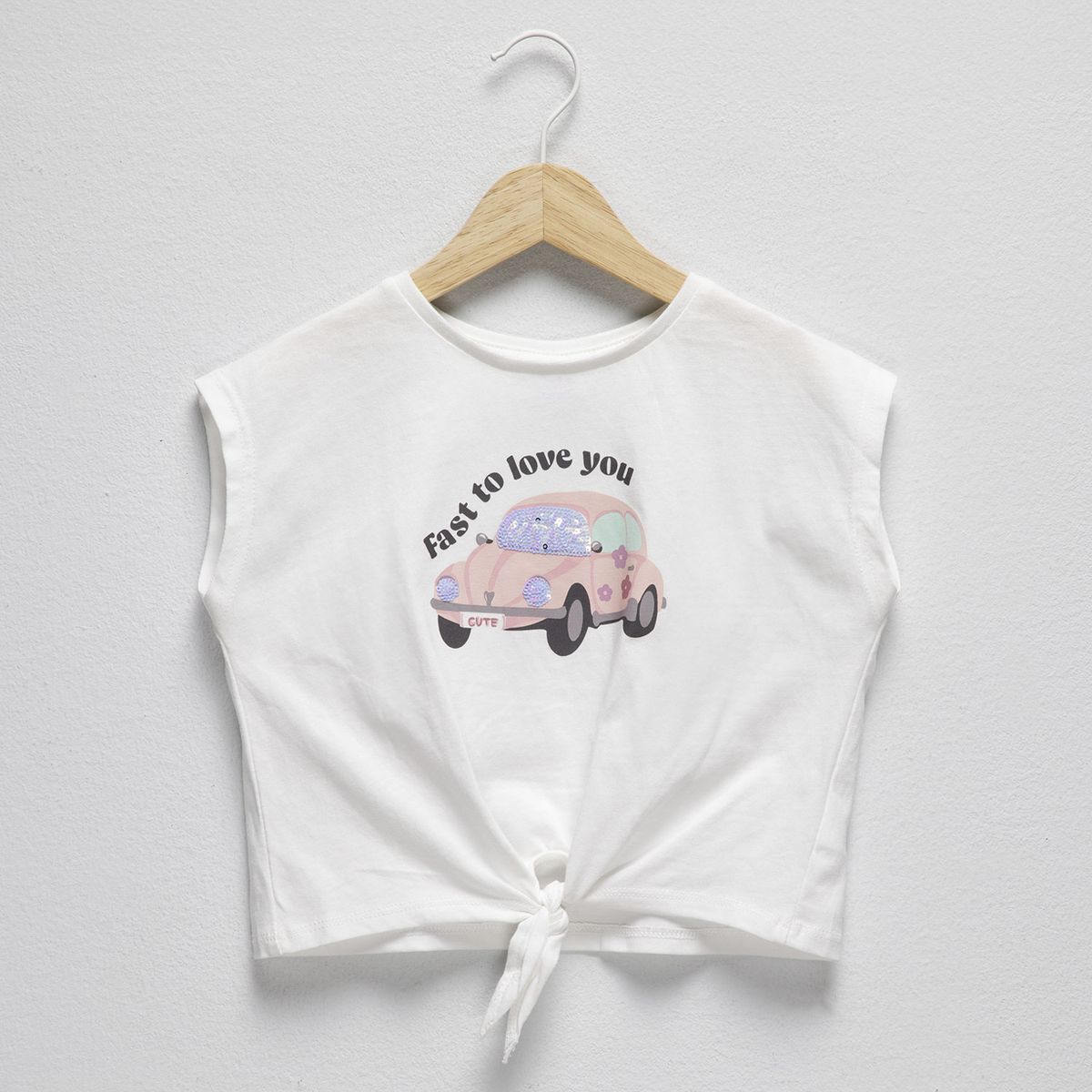 YAMP - Camiseta para Niña con Estampado de Algodón Yamp