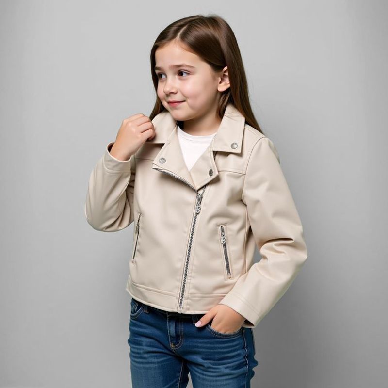 BARBIE - Chaqueta Niña  Efecto cuero Barbie