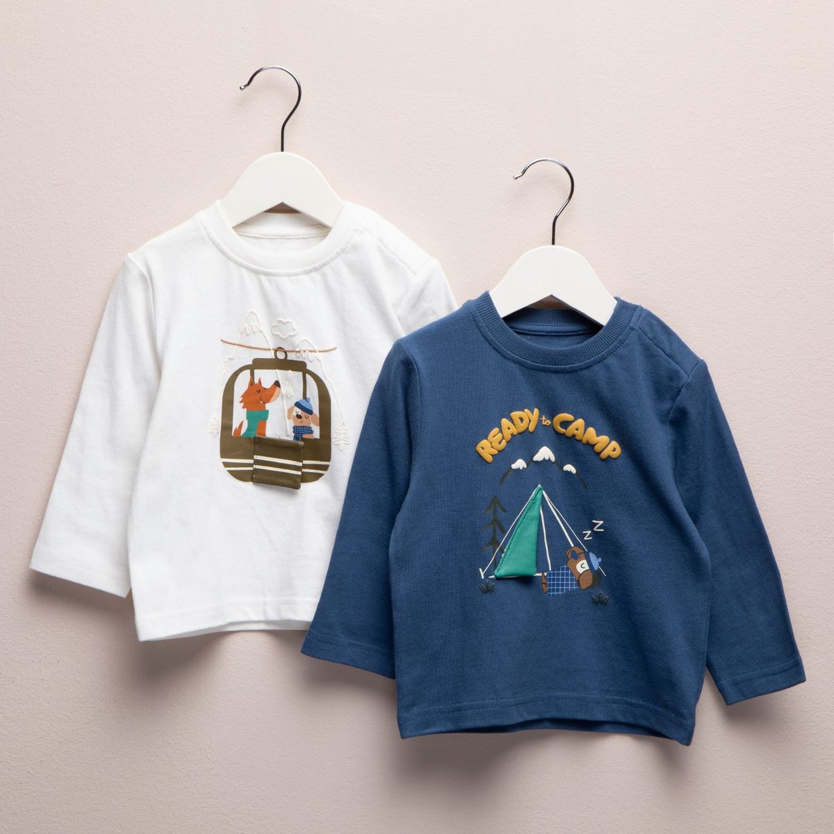 YAMP - Camisetas Bebé niño Pack de 2 unidades Manga larga Algodón Yamp