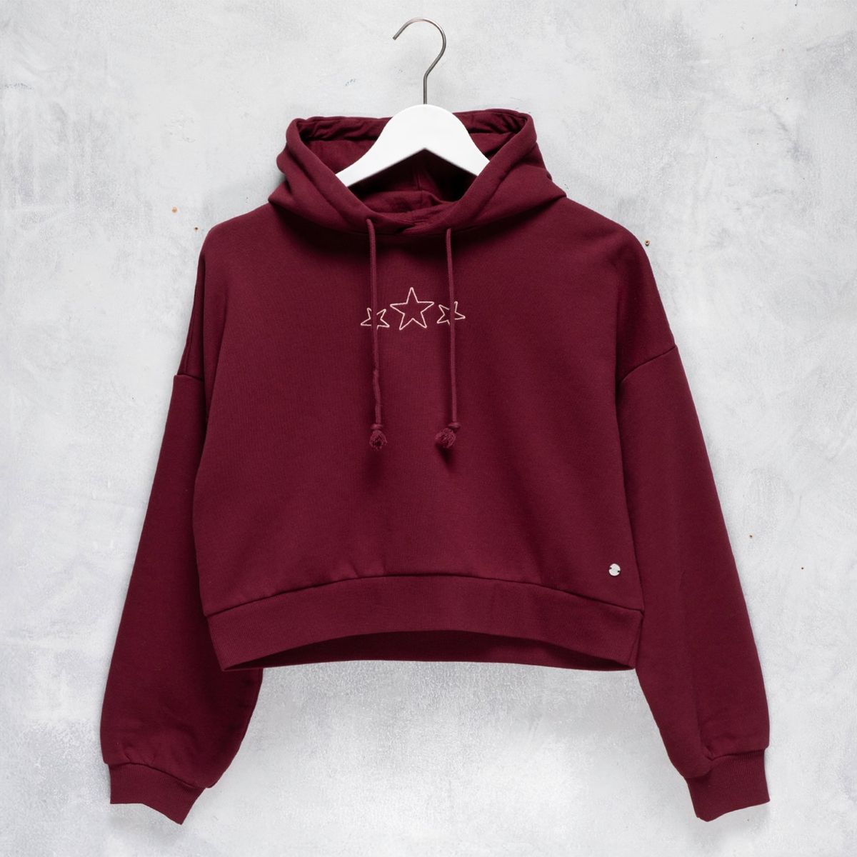 ELV - Saco Con capucha para Niña con Estampado de Algodón Elv