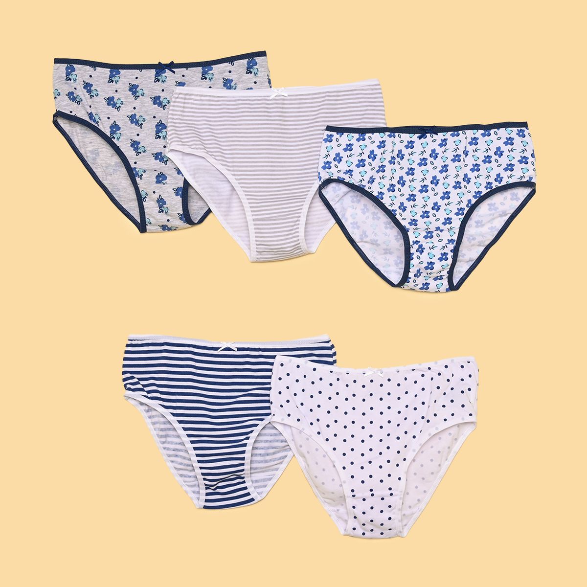 ELV - Panty Niña Pack de 5 unidades de Algodón ELV