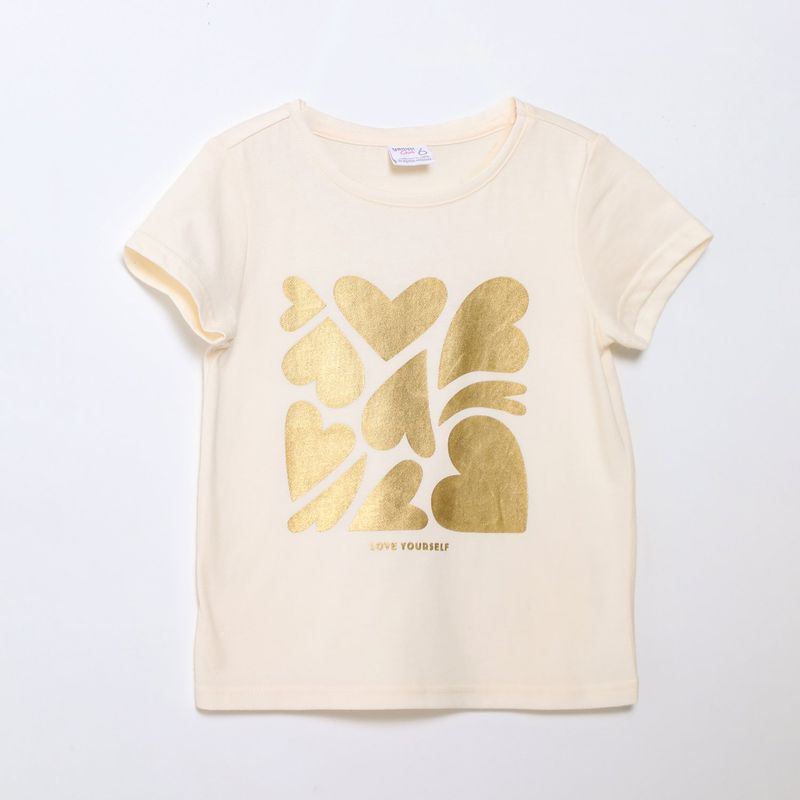YAMP - Camiseta Niña  con Estampado Manga corta Algodón Yamp