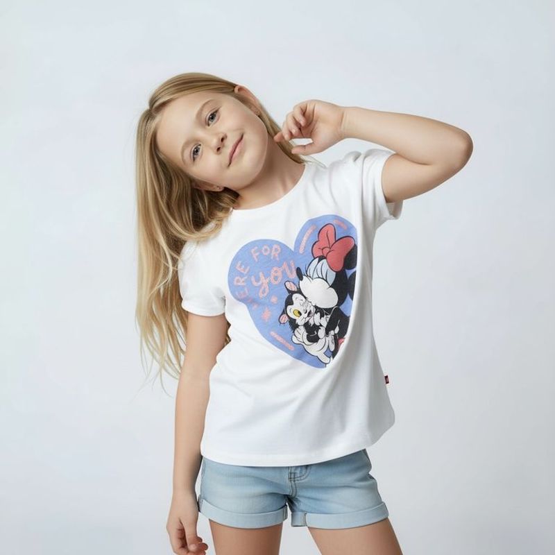 MINNIE - Camisetas Niña Pack de 3 unidades con Estampado   Manga corta Algodón Minnie