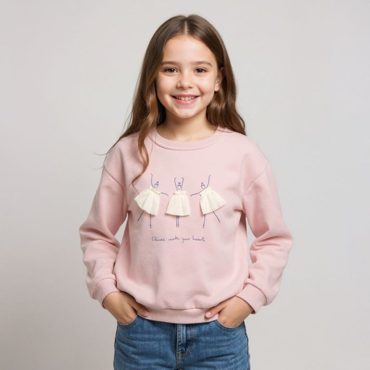 YAMP - Saco Niña  Con aplique Algodón Yamp