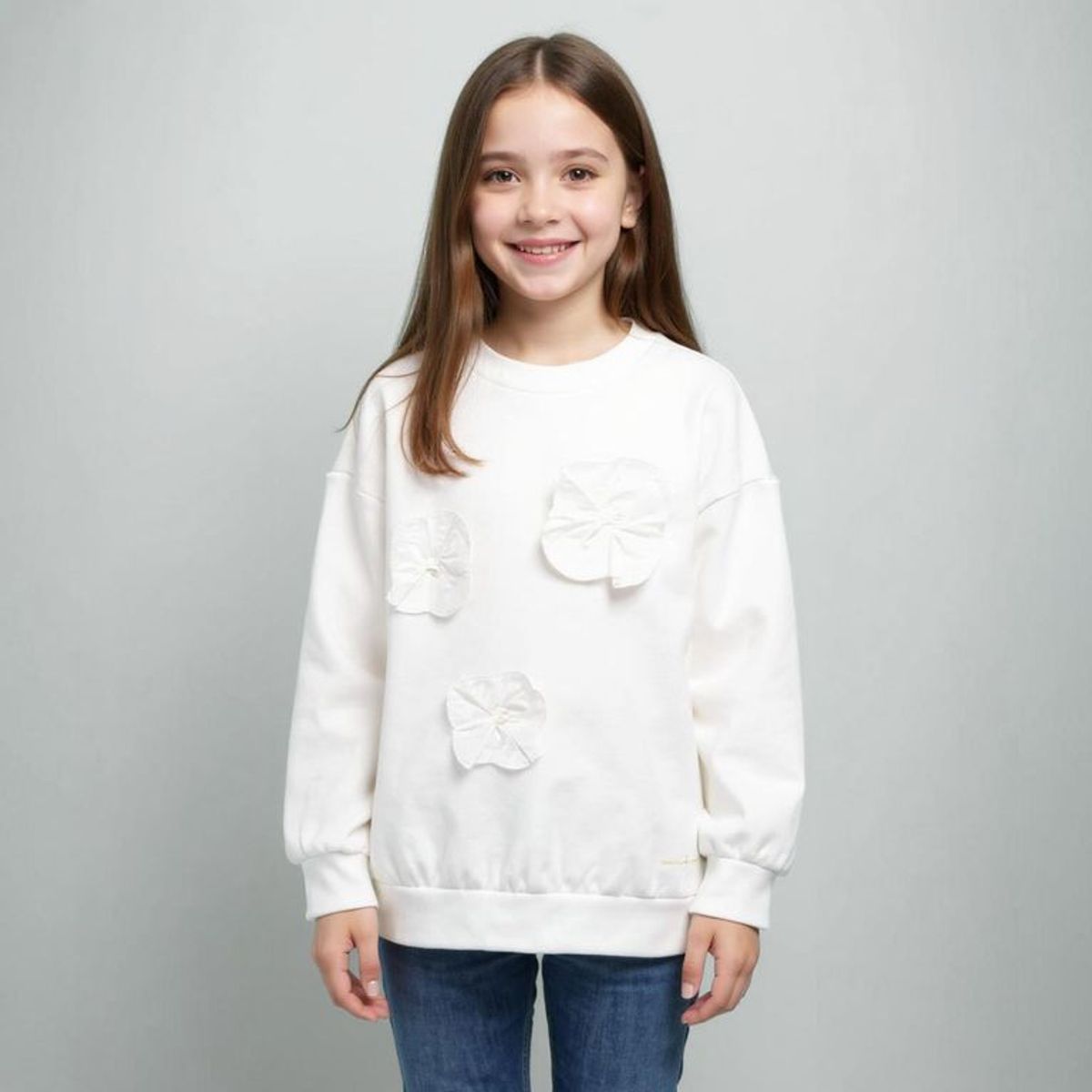 CONIGLIO - Saco para Niña Con aplique de Algodón Coniglio