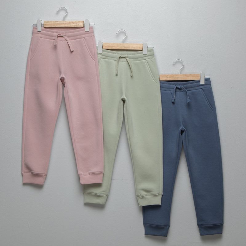 YAMP - Jogger Niña Pack de 3 unidades con Cintura elásticada  Algodón Yamp