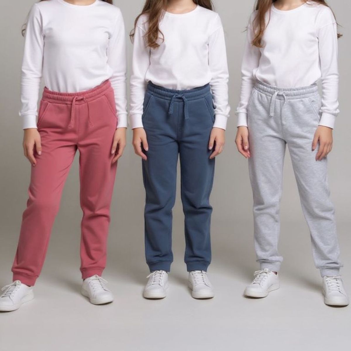 YAMP - Jogger Niña Pack de 3 unidades con Cintura elásticada  Algodón Yamp