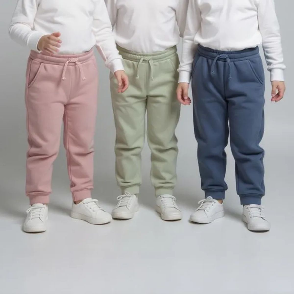 YAMP - Jogger Niña Pack de 3 unidades con Cintura elásticada  Algodón Yamp