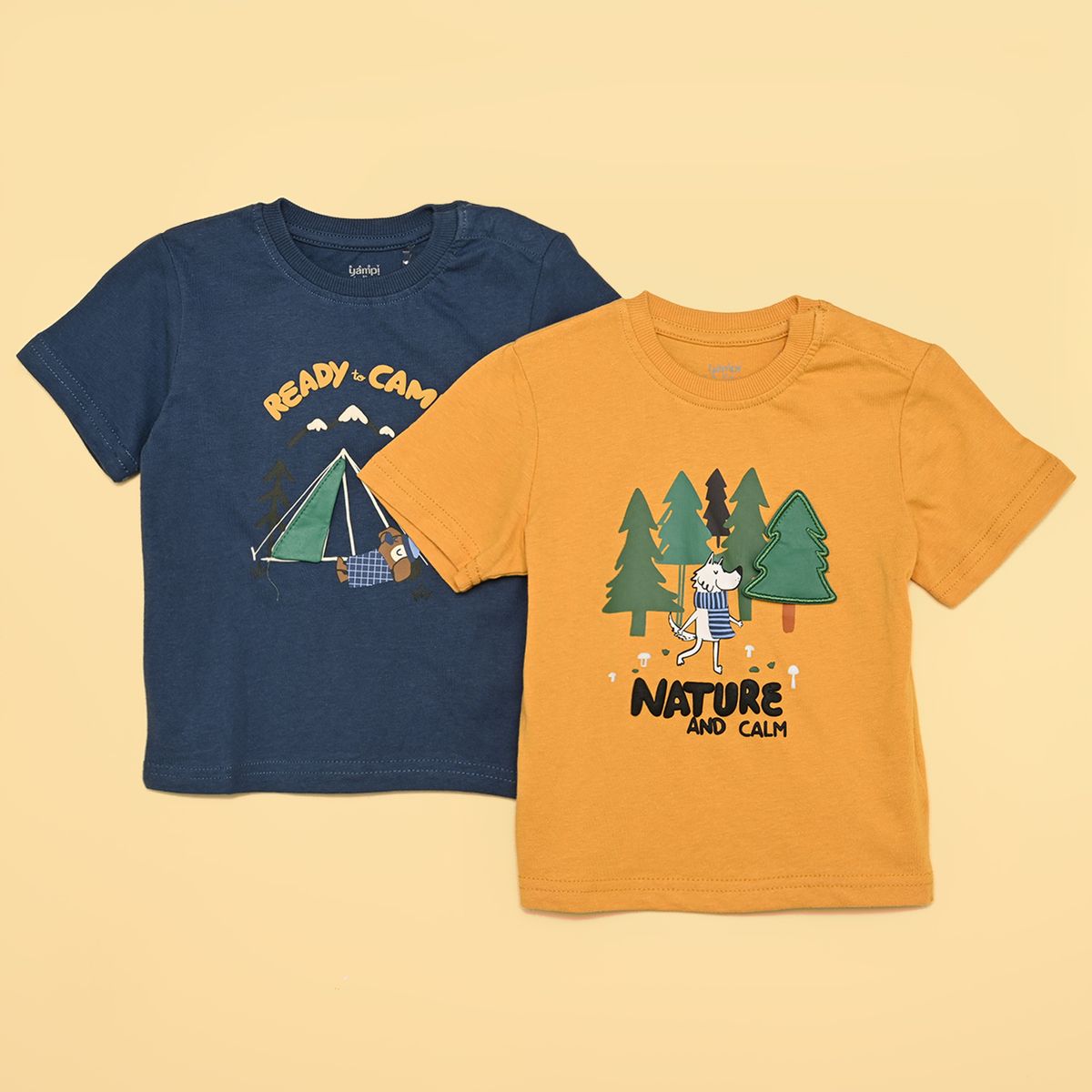 YAMP - Camisetas Bebé niño Pack de 2 unidades Manga corta Algodón Yamp