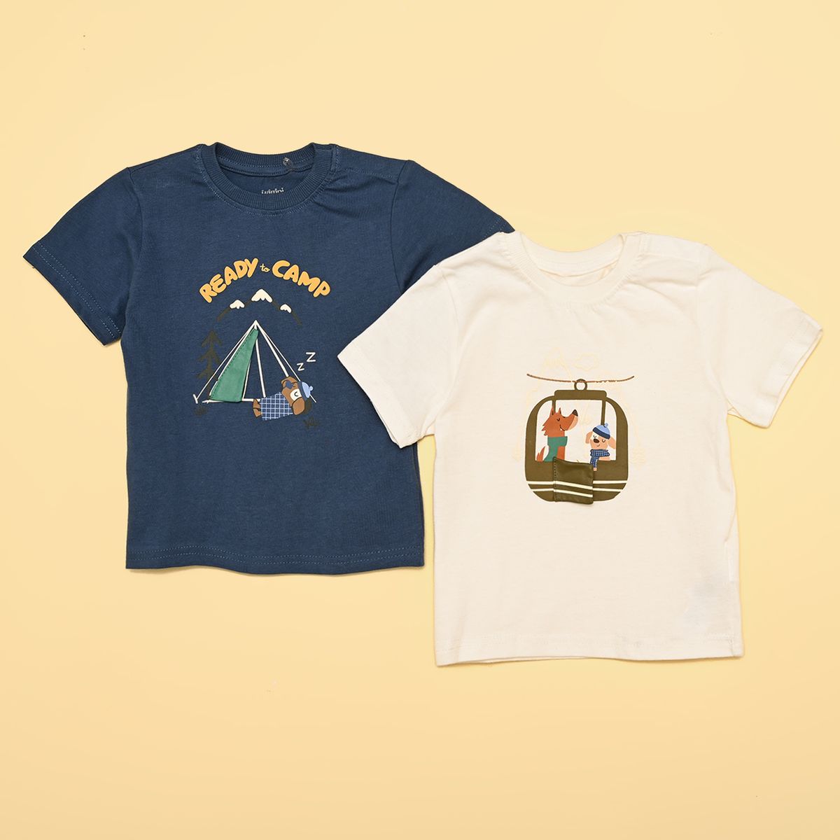 YAMP - Camisetas Bebé niño Pack de 2 unidades Manga corta Algodón Yamp