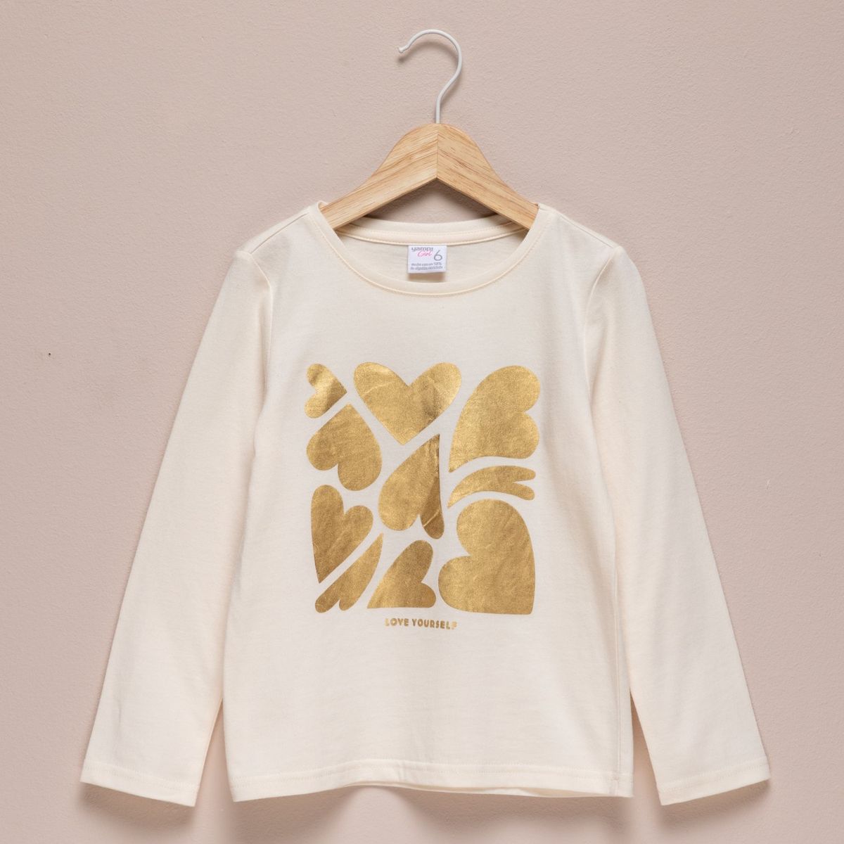 YAMP - Camiseta Niña  con Estampado   Manga larga Algodón Yamp