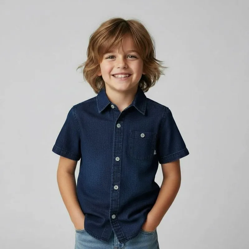 YAMP - Camisa para Niño Manga corta de Algodón Yamp