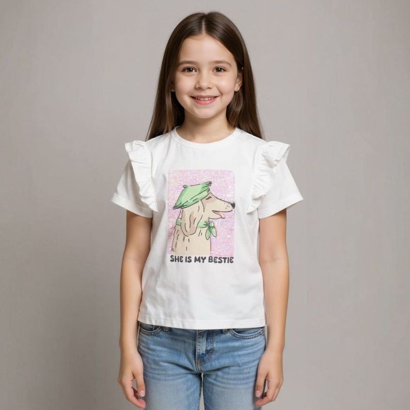 YAMP - Camiseta Niña  Boleros  Manga corta Yamp