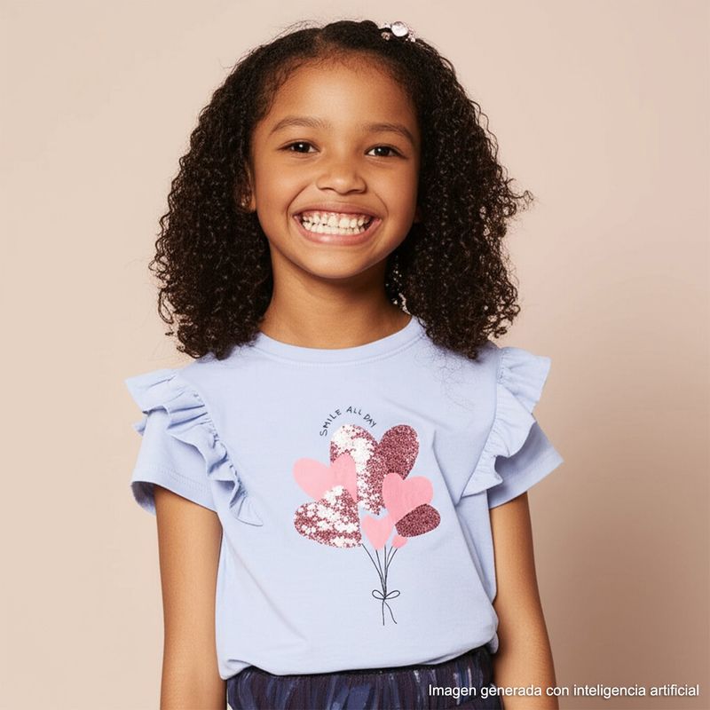 YAMP - Camiseta Niña  Boleros  Manga corta Yamp
