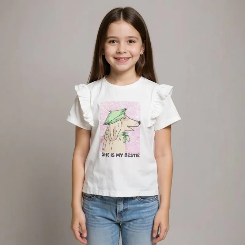 YAMP - Camiseta Niña  Boleros  Manga corta Yamp