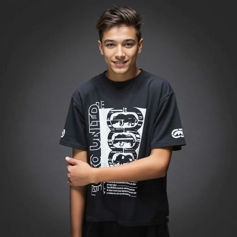 ECKO - Camiseta Niño con Logo Manga corta Algodón Ecko