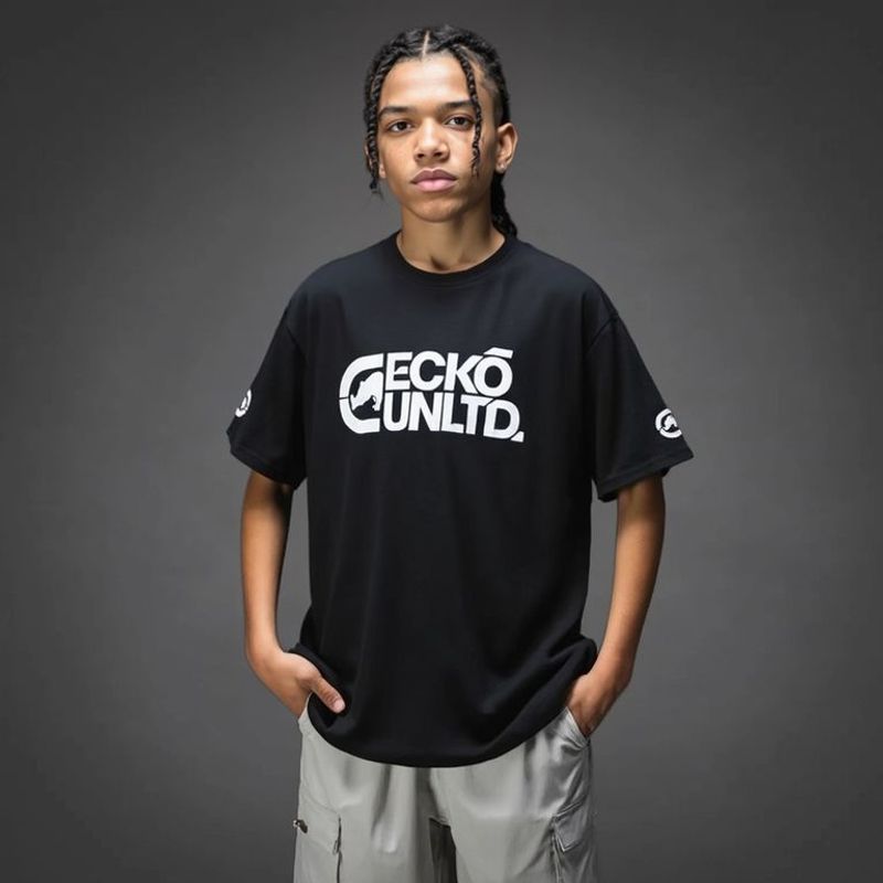 ECKO - Camiseta Niño con Logo Manga corta Algodón Ecko