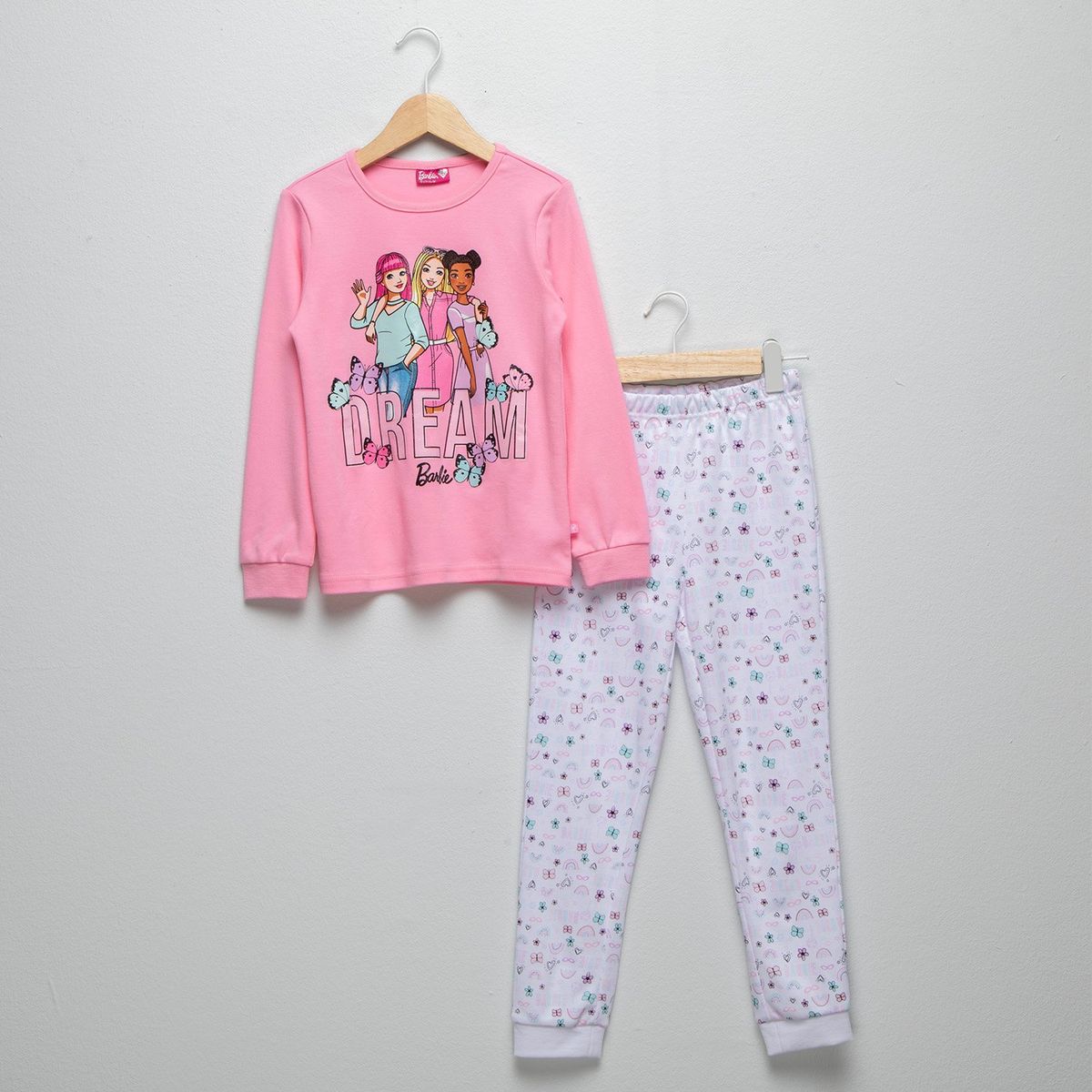 BARBIE - Pijama Cintura elásticada para Niña 2 piezas con Estampado Barbie de Algodón