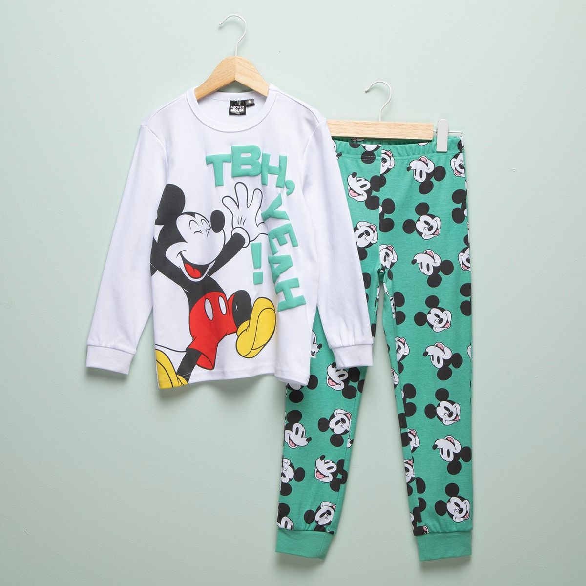 STD CHARACTERS - Pijama Cintura elásticada para Niño 2 piezas con Estampado Mickey Manga larga de Algodón STD Characters