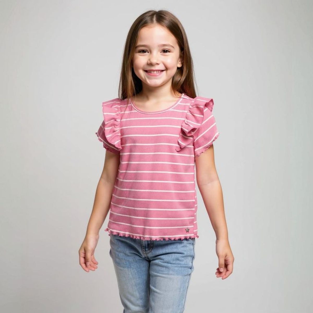 YAMP - Camiseta Niña  Boleros   Manga corta Algodón Yamp