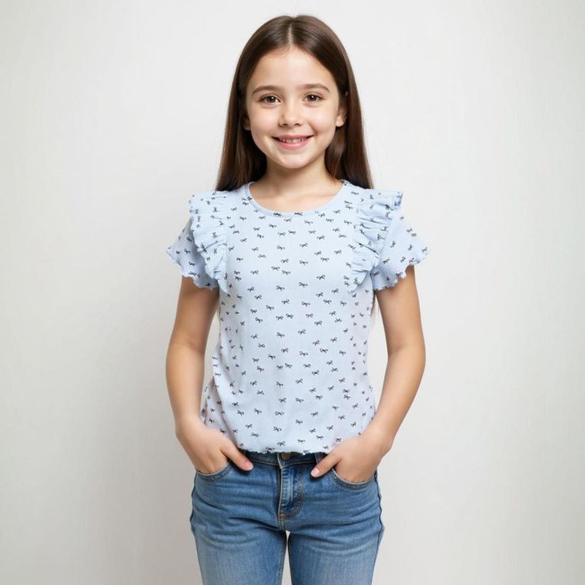 YAMP - Camiseta Niña  Boleros   Manga corta Algodón Yamp
