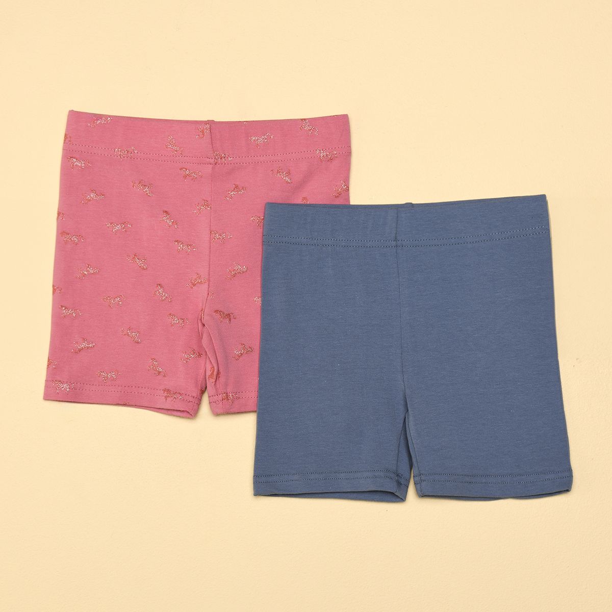 YAMP - Shorts Niña Pack de 2 unidades con Cintura elásticada  Algodón Yamp
