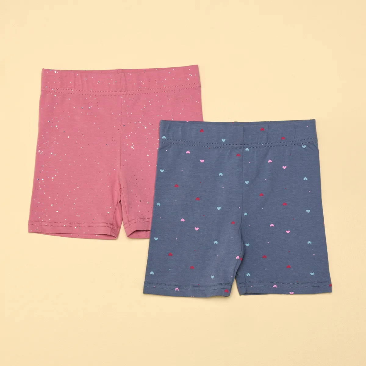 YAMP - Shorts Niña Pack de 2 unidades con Cintura elásticada  Algodón Yamp