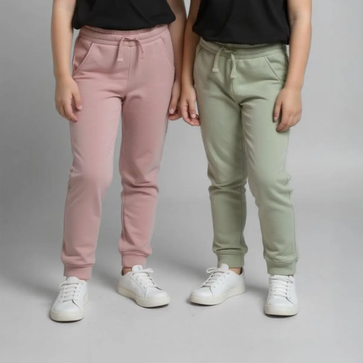 YAMP - Jogger Niña Pack de 2 unidades con Cintura elásticada  Algodón Yamp