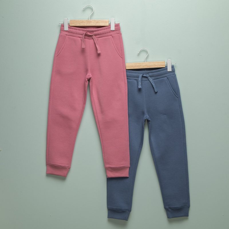 YAMP - Jogger Niña Pack de 2 unidades con Cintura elásticada  Algodón Yamp