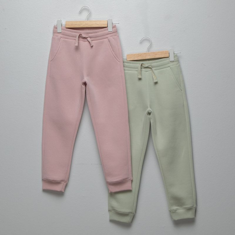 YAMP - Jogger Niña Pack de 2 unidades con Cintura elásticada  Algodón Yamp