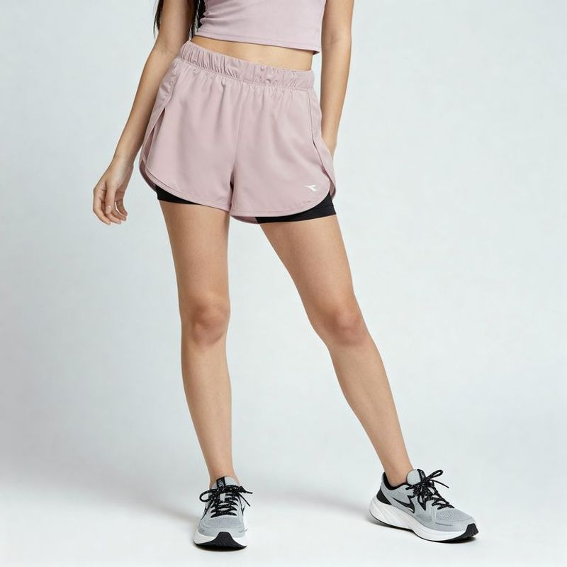 DIADORA - Short deportivo para Niña Logo Diadora