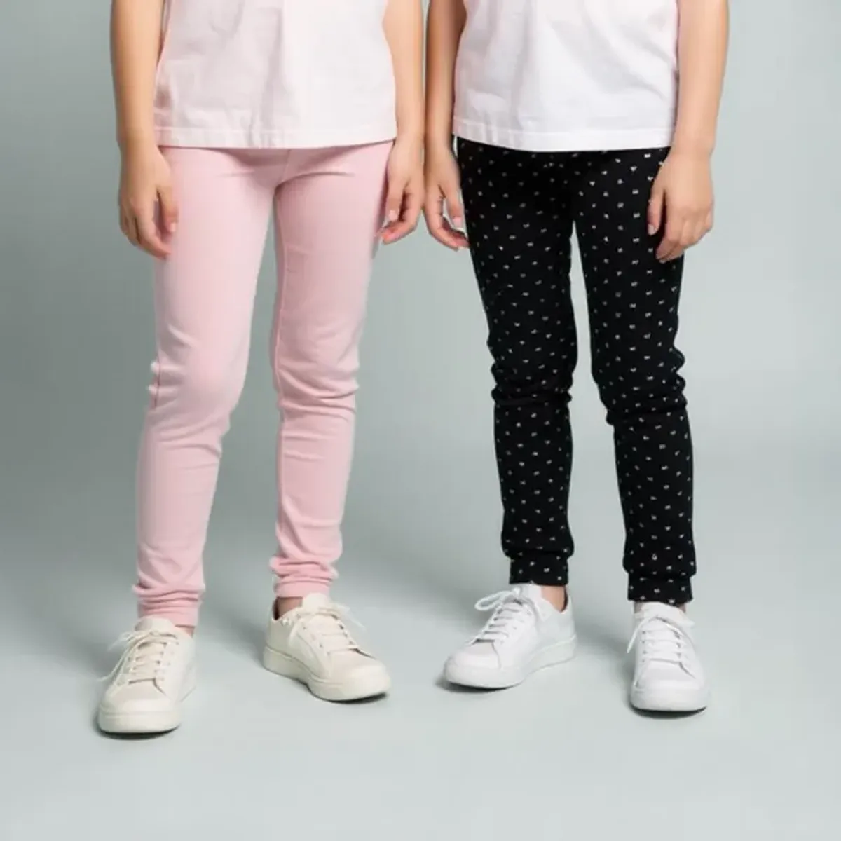 YAMP - Leggings Niña Pack de 2 unidades con Cintura elásticada  Algodón Yamp