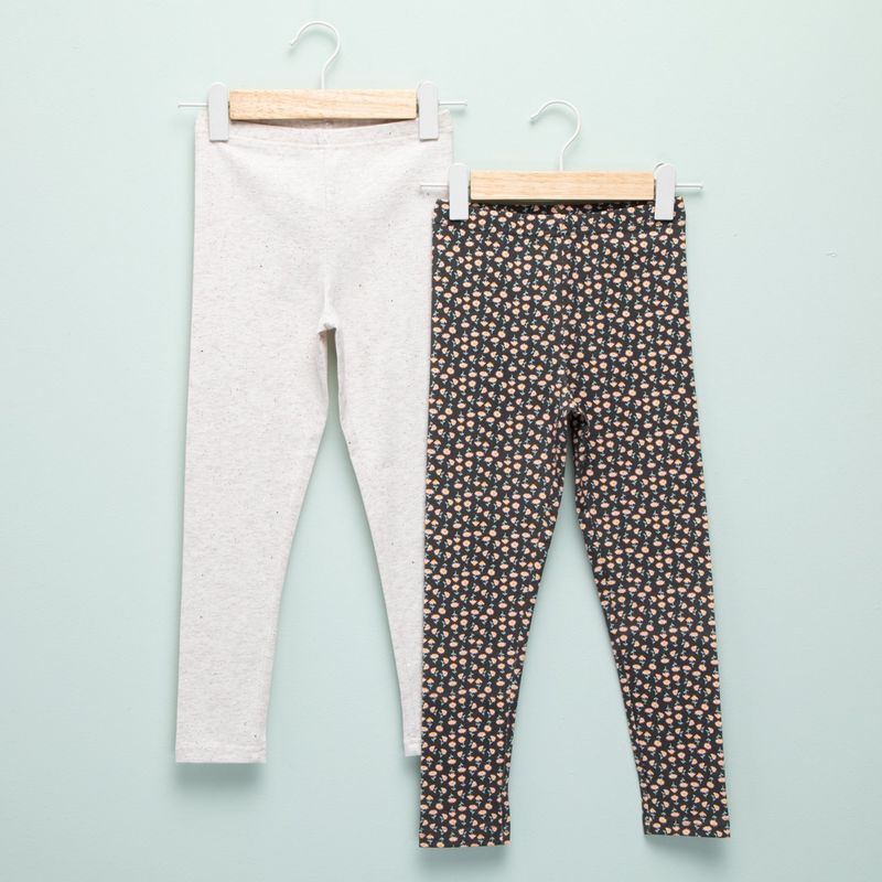 YAMP - Leggings Niña Pack de 2 unidades con Cintura elásticada  Algodón Yamp