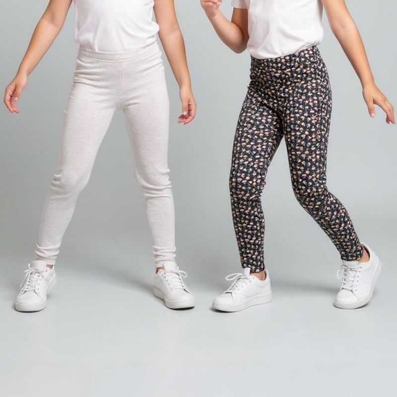 YAMP - Leggings Niña Pack de 2 unidades con Cintura elásticada  Algodón Yamp