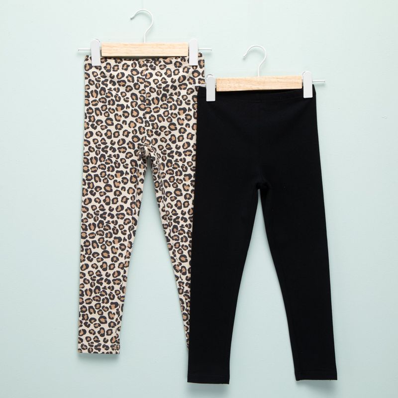YAMP - Leggings Niña Pack de 2 unidades con Cintura elásticada  Algodón Yamp