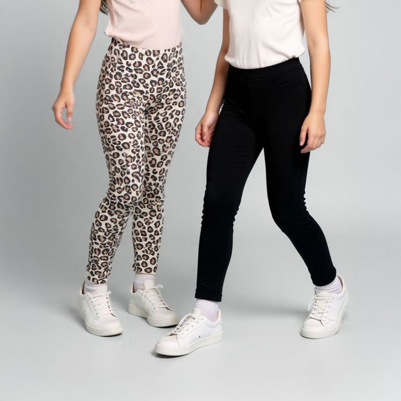 YAMP - Leggings Niña Pack de 2 unidades con Cintura elásticada  Algodón Yamp