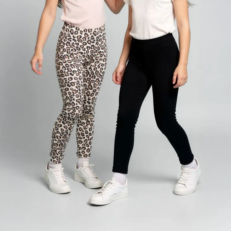 YAMP - Leggings Niña Pack de 2 unidades con Cintura elásticada  Algodón Yamp
