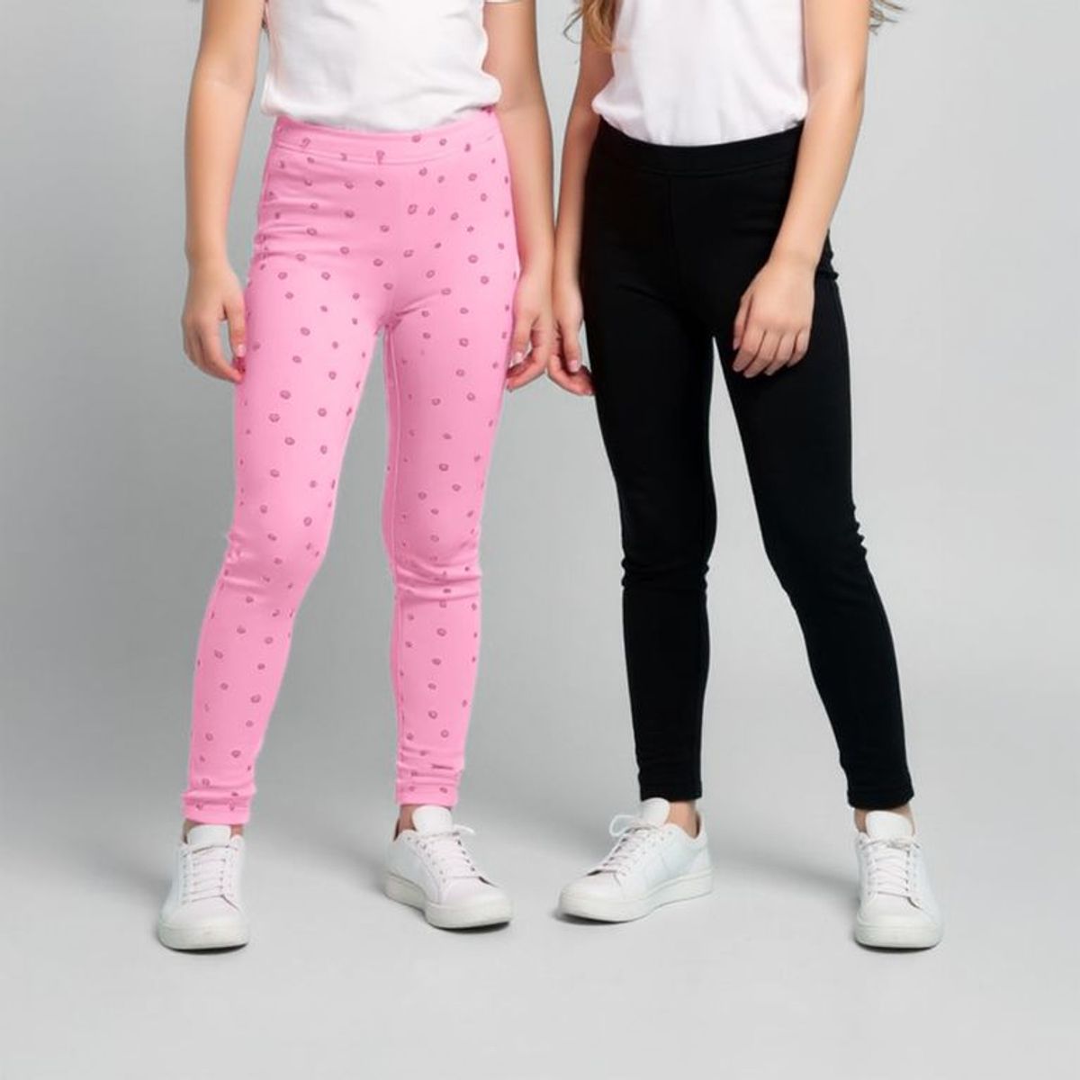 YAMP - Leggings Niña Pack de 2 unidades con Cintura elásticada  Algodón Yamp