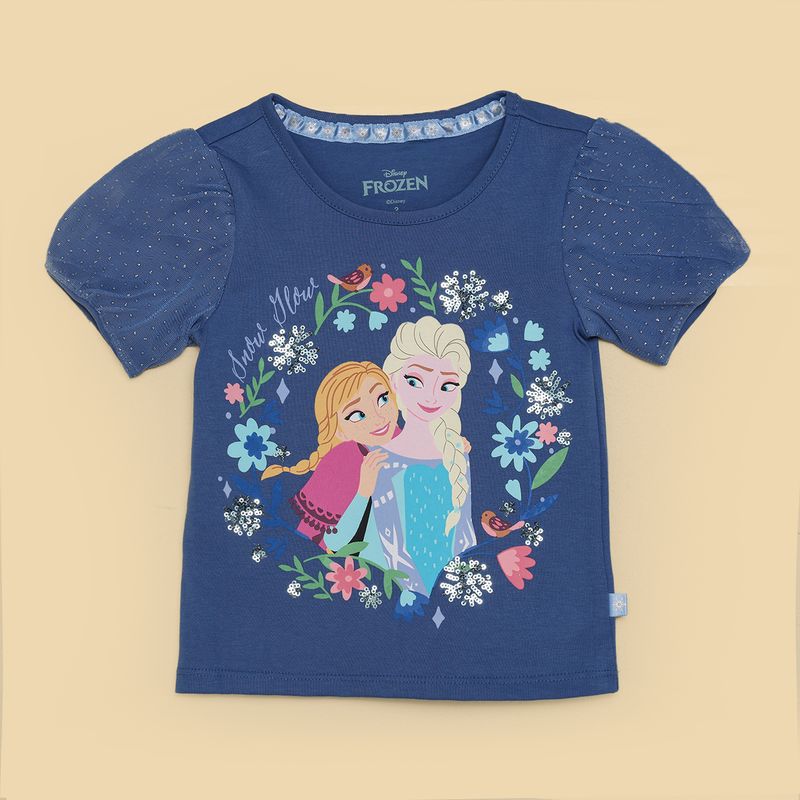 DISNEY - Camiseta Niña Manga corta Algodón Frozen