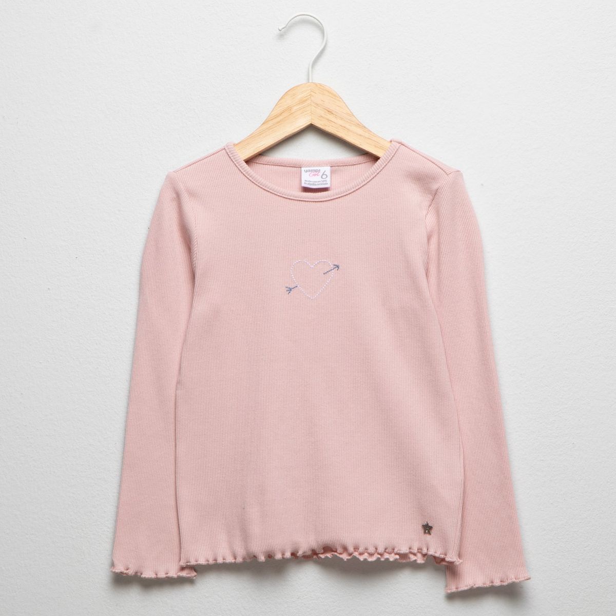 YAMP - Camiseta para Niña Manga larga de Algodón Yamp 