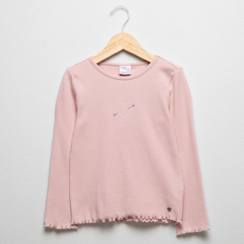 YAMP - Camisetas Niña  Manga larga Algodón Yamp