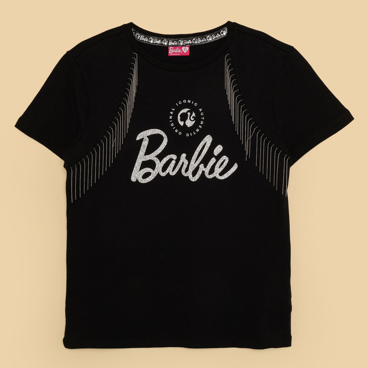 BARBIE - Camiseta Niña  con Estampado   Manga corta Algodón Barbie