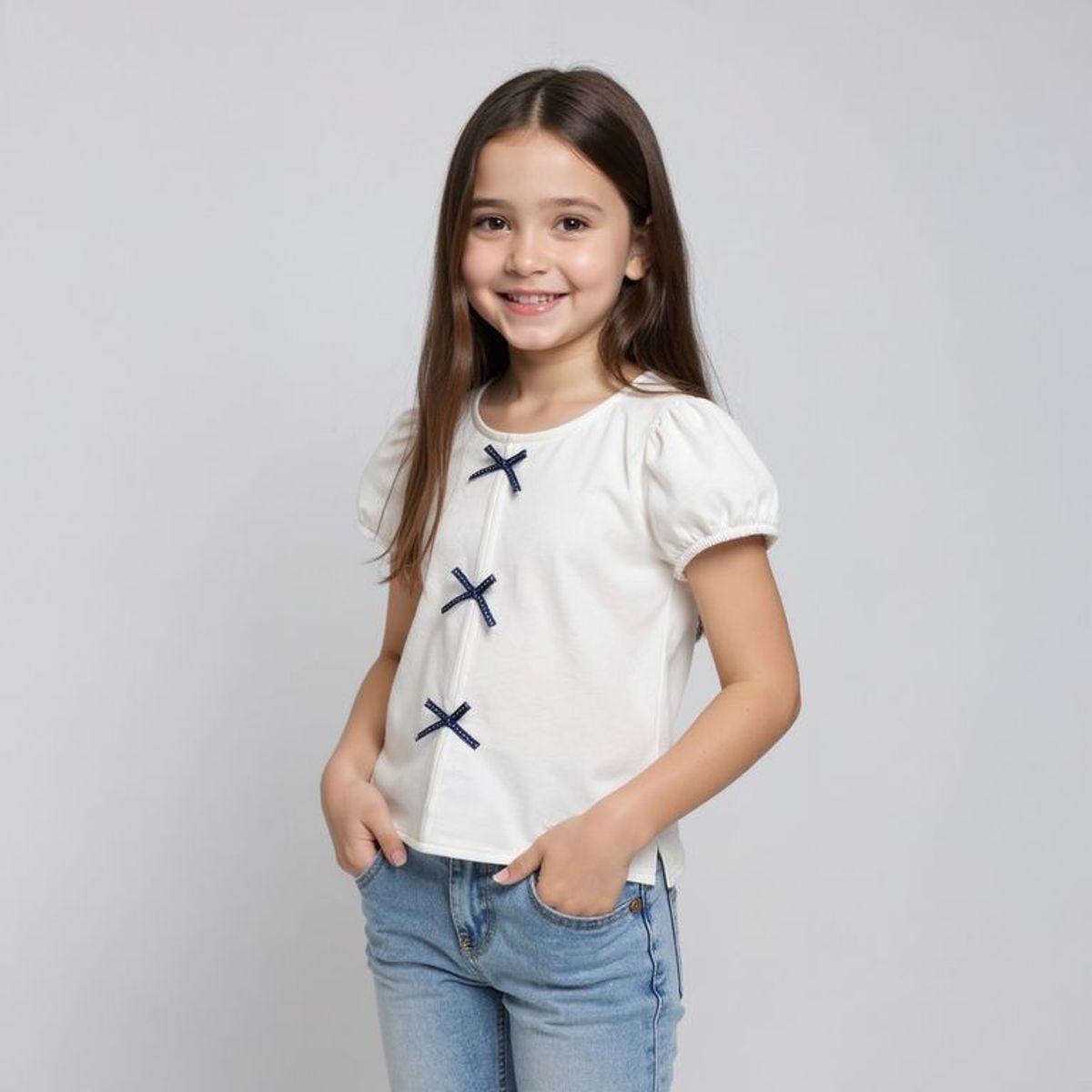 CONIGLIO - Camiseta Niña Con aplique Manga corta Algodón Coniglio