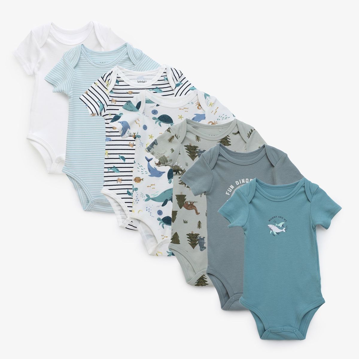 YAMP - Bodies Bebé niña Pack de 7 unidades   Algodón Yamp