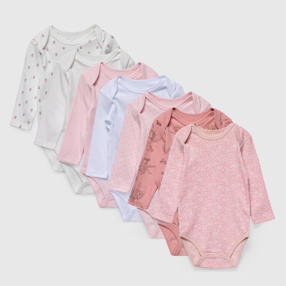 YAMP - Bodies Bebé niña Pack de 7 unidades   Algodón Yamp