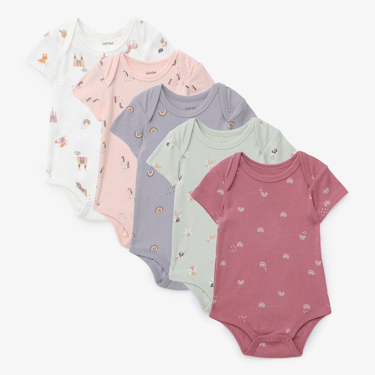 YAMP - Bodies Bebé niña Pack de 5 unidades   Algodón Yamp