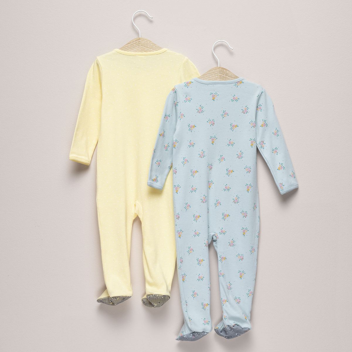 YAMP - Pijamas Bebé niña Pack de 2 unidades Liso  Manga larga Algodón Yamp