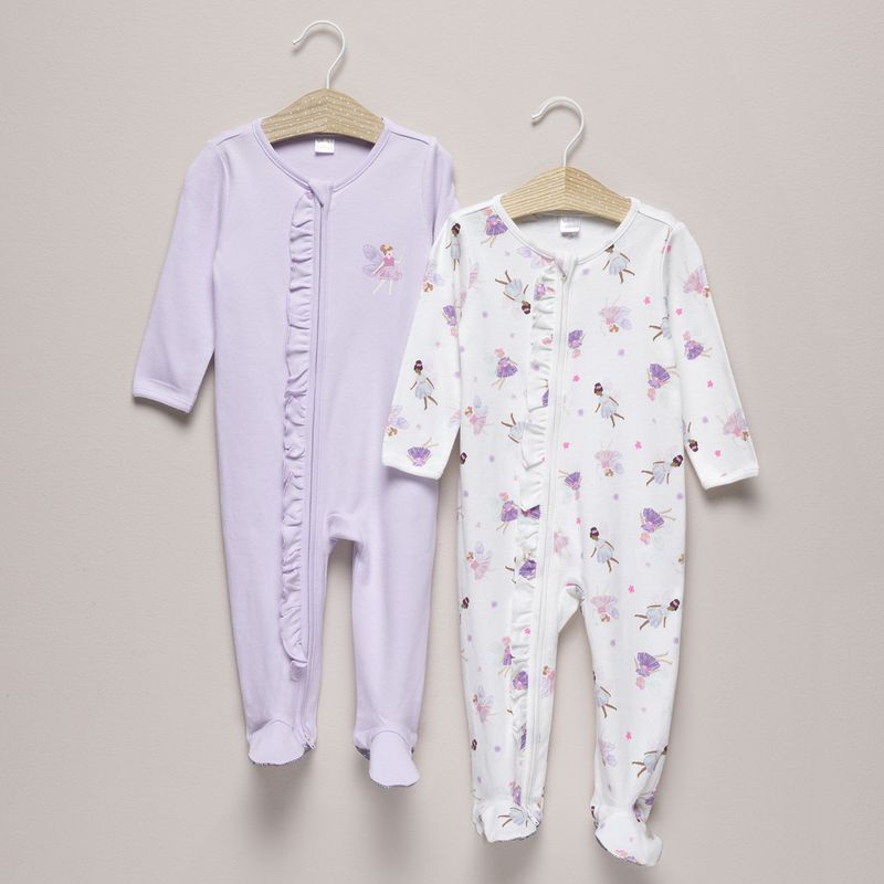 YAMP - Pijamas Bebé niña Pack de 2 unidades Liso  Manga larga Algodón Yamp