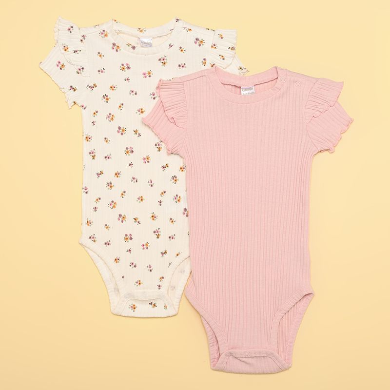 YAMP - Bodies Bebé niña Pack de 2 unidades   Algodón Yamp
